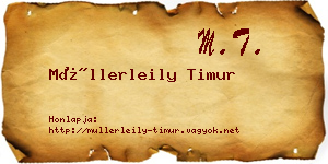 Müllerleily Timur névjegykártya
